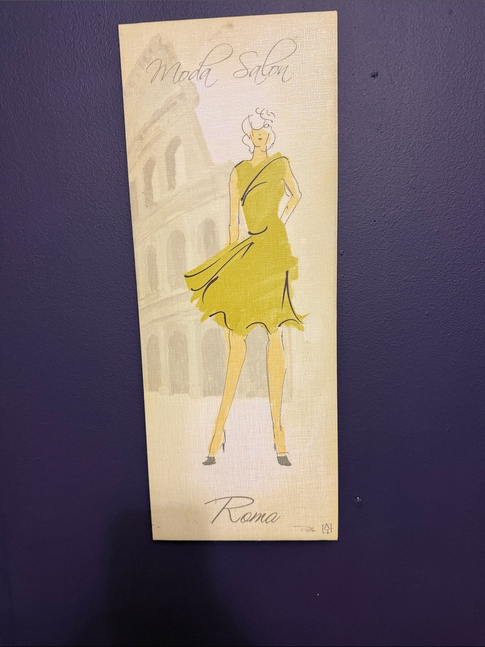 Roma Yellow Fashion Wall Art boho sheek